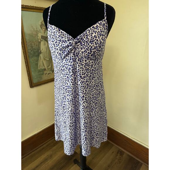Alfani Other - Alfani Intimates Purple Animal Print Twist Front Chemise Dress Size M